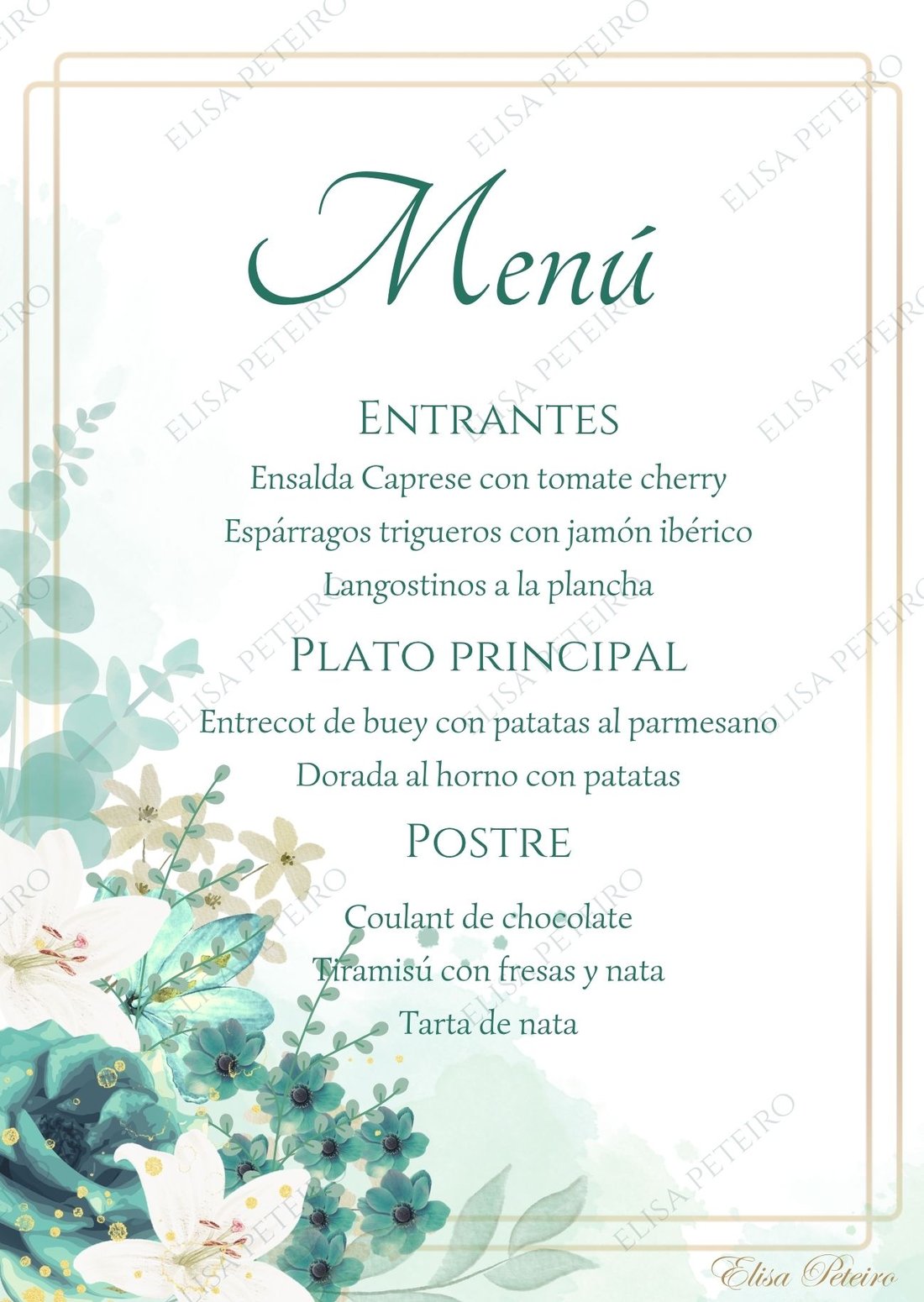 Colección Aqua Flower, diseño 4