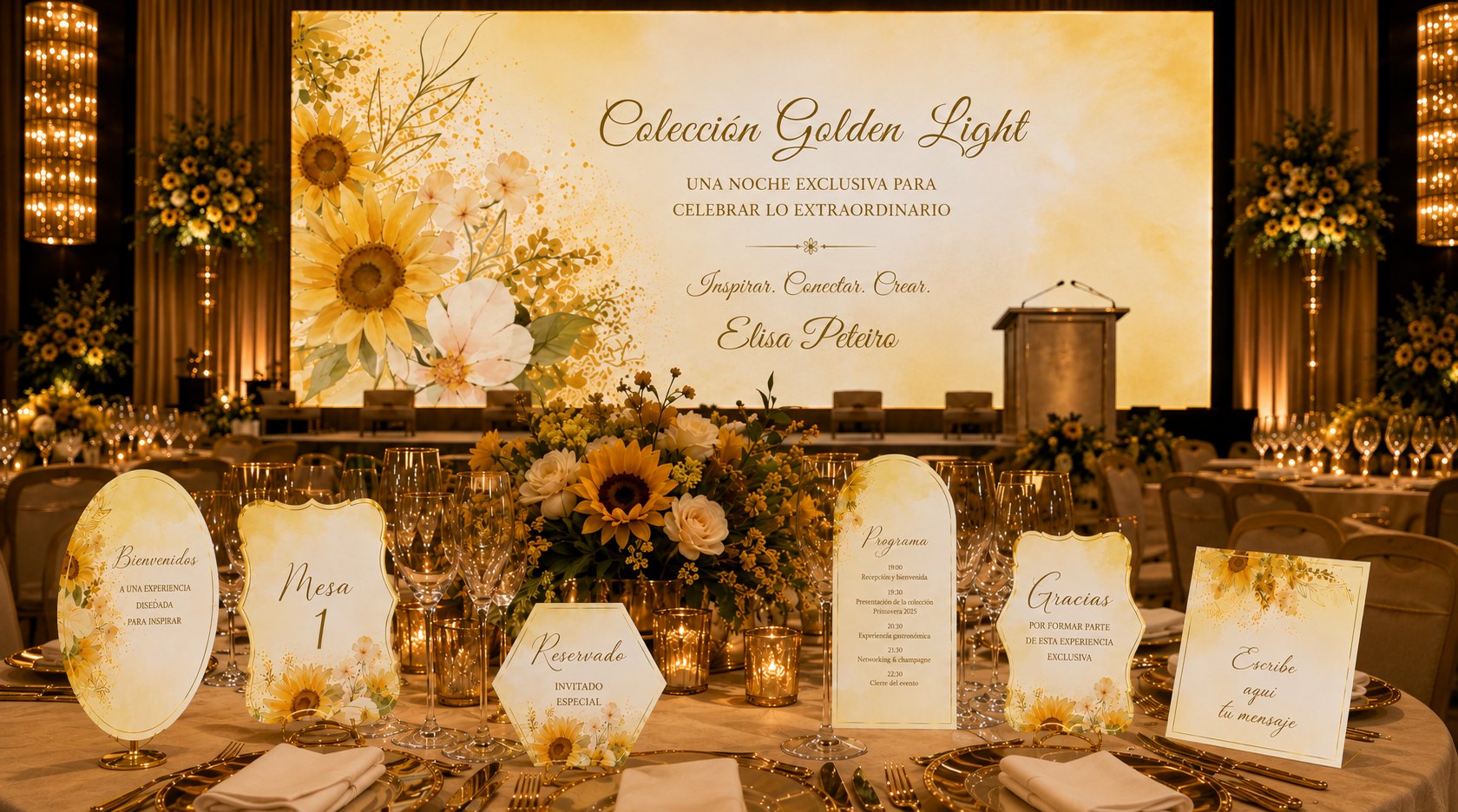Colección Golden Light: evento en un hotel de lujo